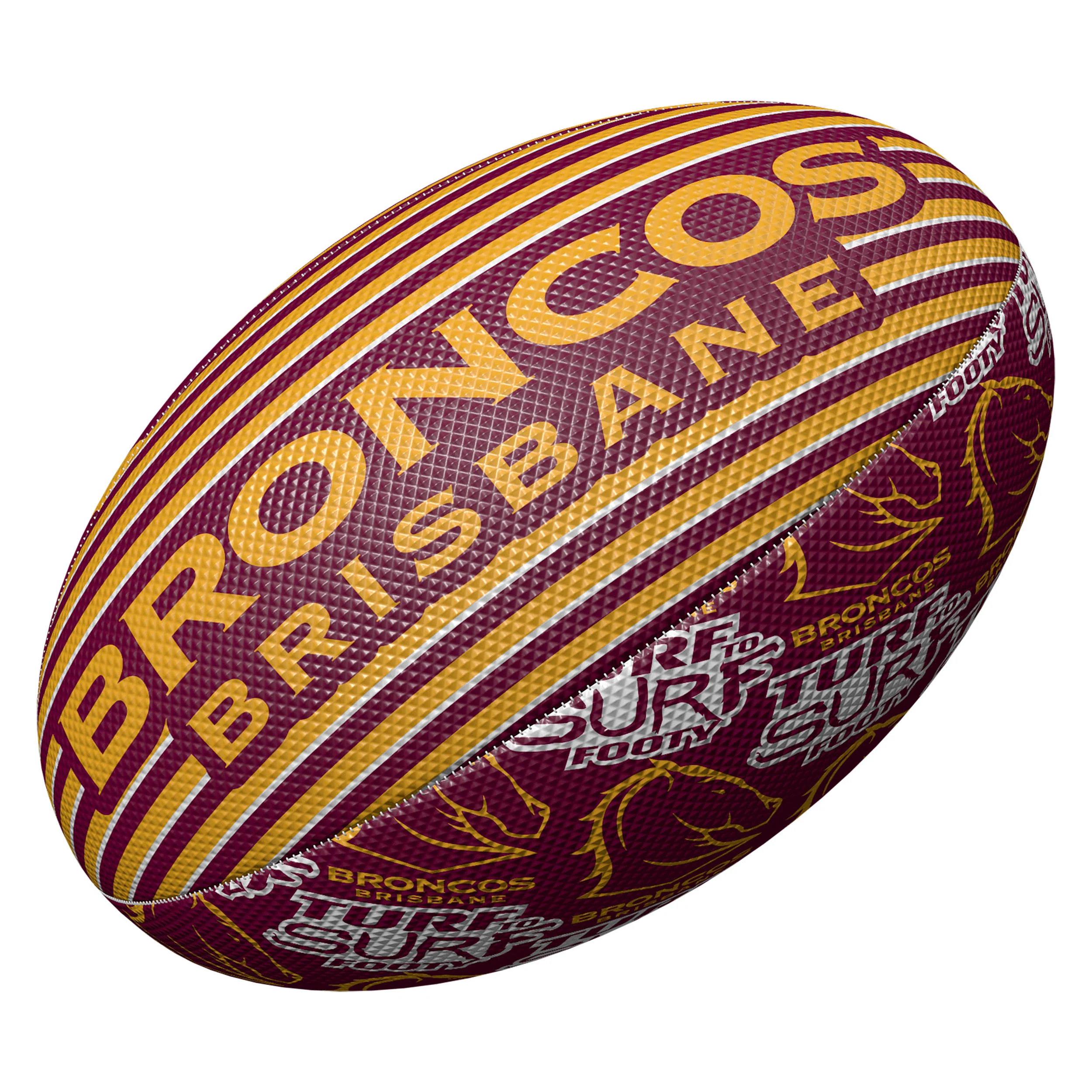 Brisbane Broncos Turf to Surf Ball (Size 3) - Image 2